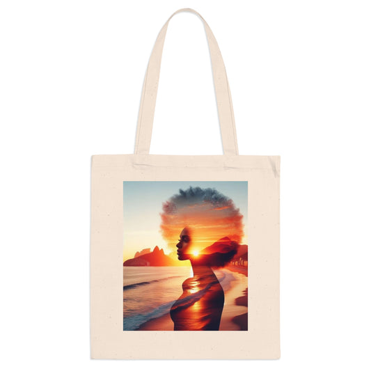 Sunset Silhouette Tote Bag, Eco-Friendly Shopping Bag, Beach Bag, Gift for Her, Travel Accessories