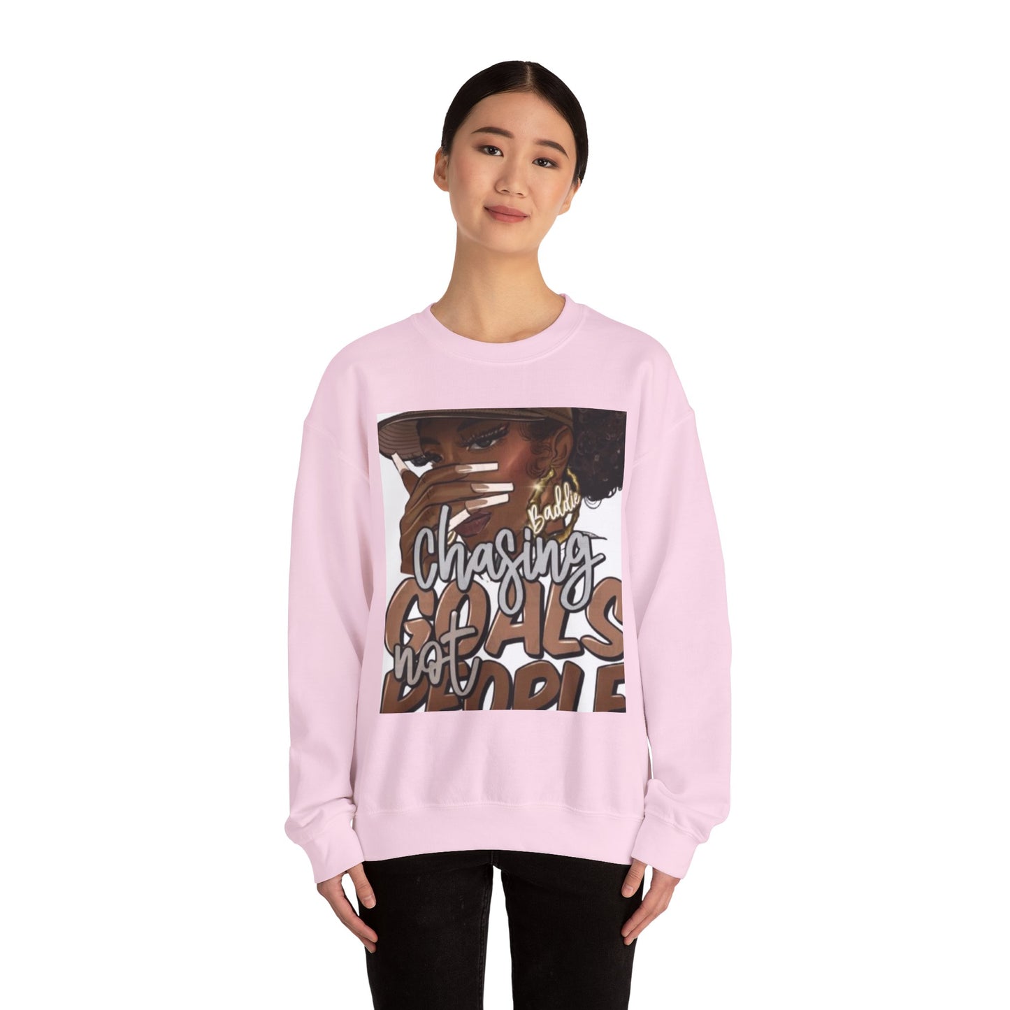 Chasing Goals Crewneck Sweatshirt, Motivational Apparel, Inspirational Gift, Unisex Casual Wear, Cozy Outfit