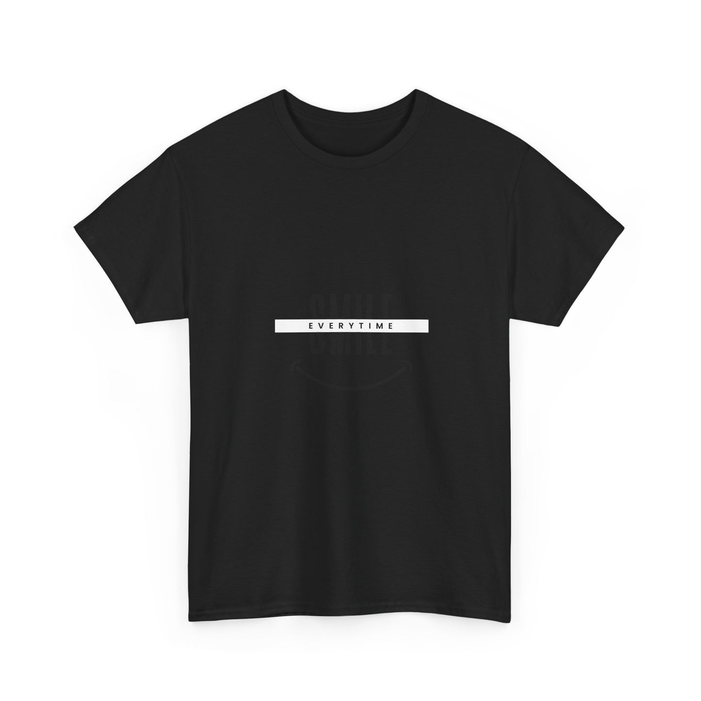 Smile Unisex Heavy Cotton Tee - Comfortable Everyday Wear, Motivational Gift, Casual Style, Positive Vibes, Perfect for Any Occasion