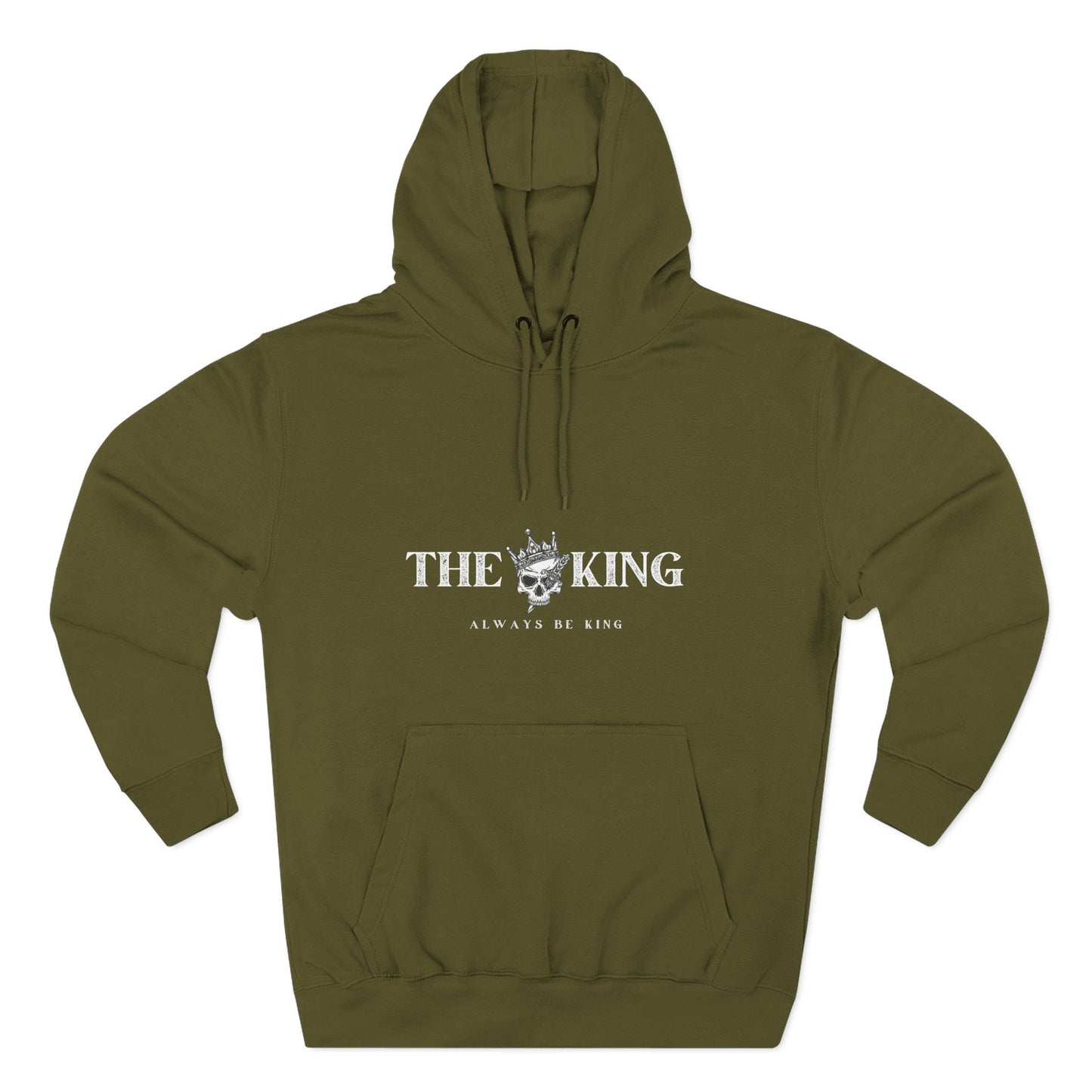 King-Themed Fleece Hoodie, Casual Wear, Stylish Gift, Winter Apparel, Men's Hoodie, Skull Design