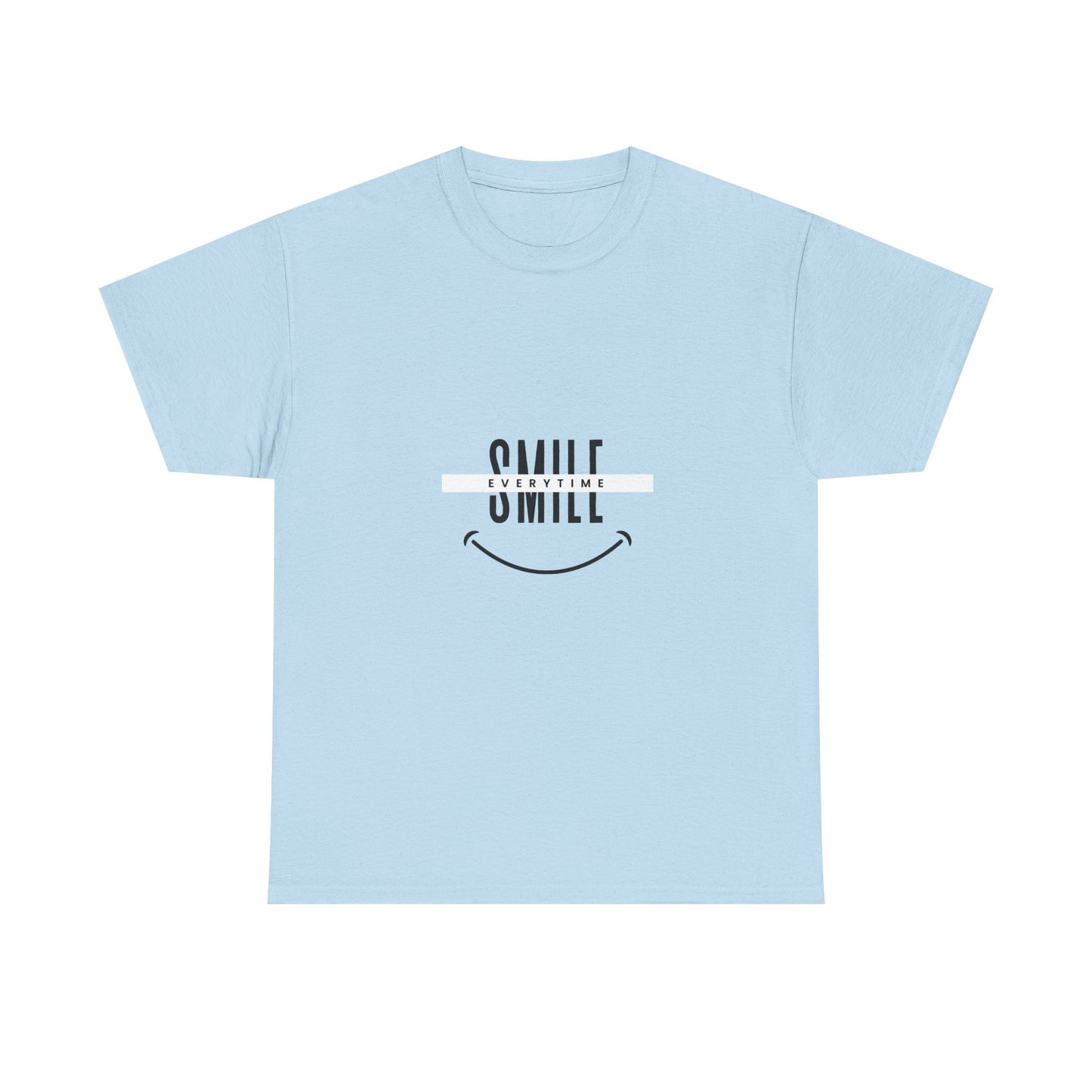 Smile Unisex Heavy Cotton Tee - Comfortable Everyday Wear, Motivational Gift, Casual Style, Positive Vibes, Perfect for Any Occasion