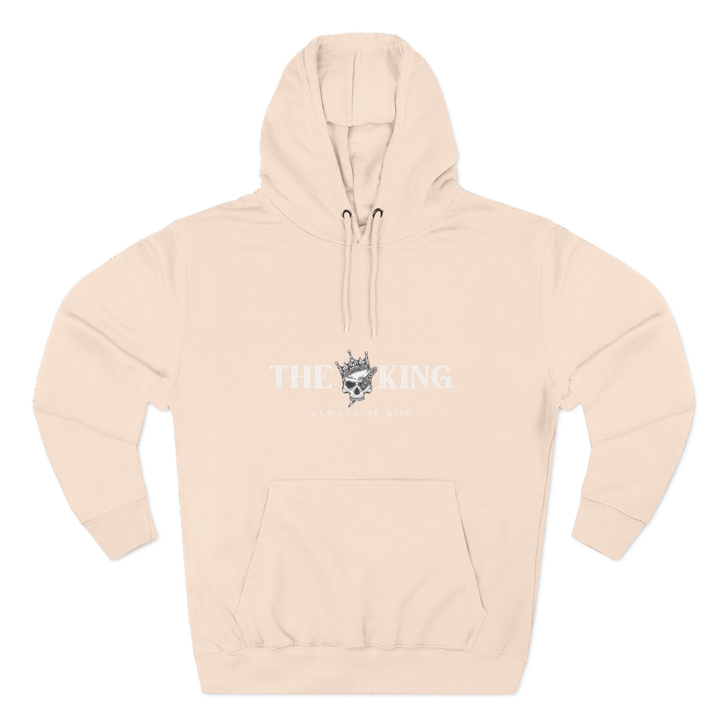 King-Themed Fleece Hoodie, Casual Wear, Stylish Gift, Winter Apparel, Men's Hoodie, Skull Design