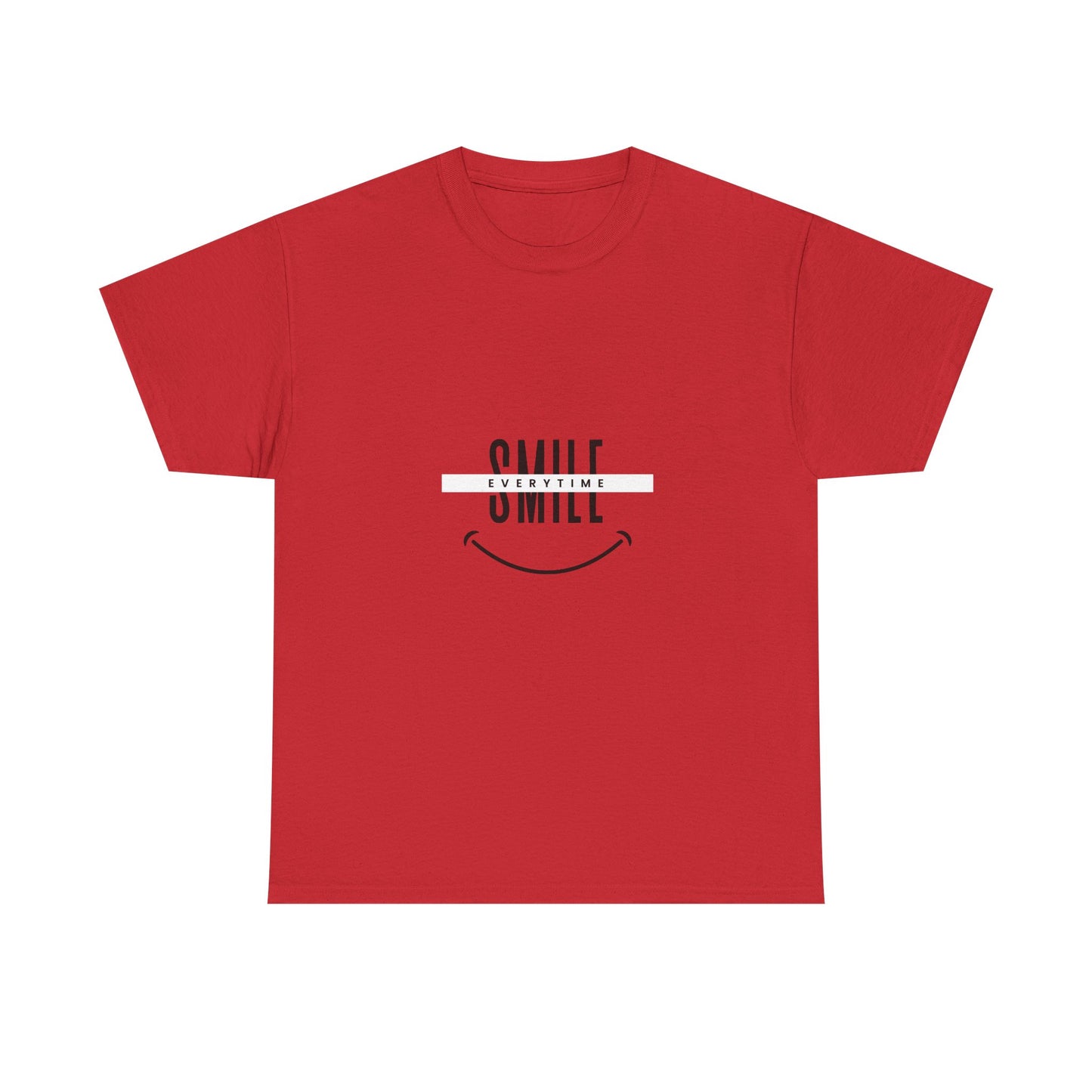 Smile Unisex Heavy Cotton Tee - Comfortable Everyday Wear, Motivational Gift, Casual Style, Positive Vibes, Perfect for Any Occasion