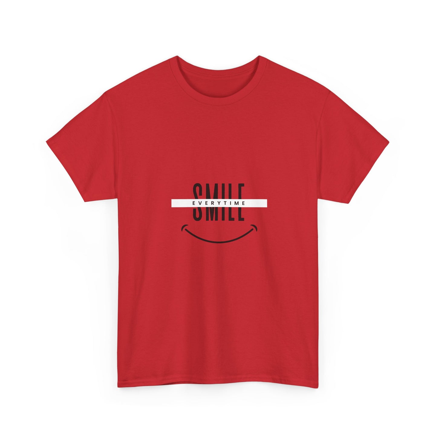 Smile Unisex Heavy Cotton Tee - Comfortable Everyday Wear, Motivational Gift, Casual Style, Positive Vibes, Perfect for Any Occasion