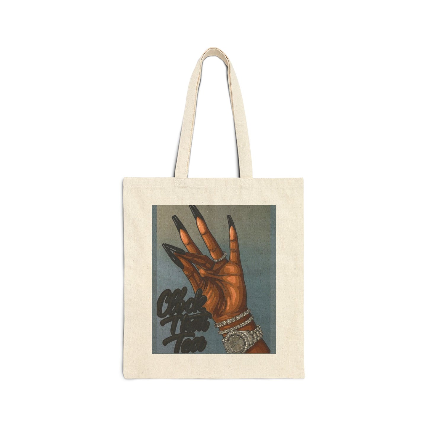 Artistic Cotton Canvas Tote Bag - Stylish Reusable Shopper, Gift for Art Lovers, Eco-Friendly Tote, Everyday Use, Unique Design
