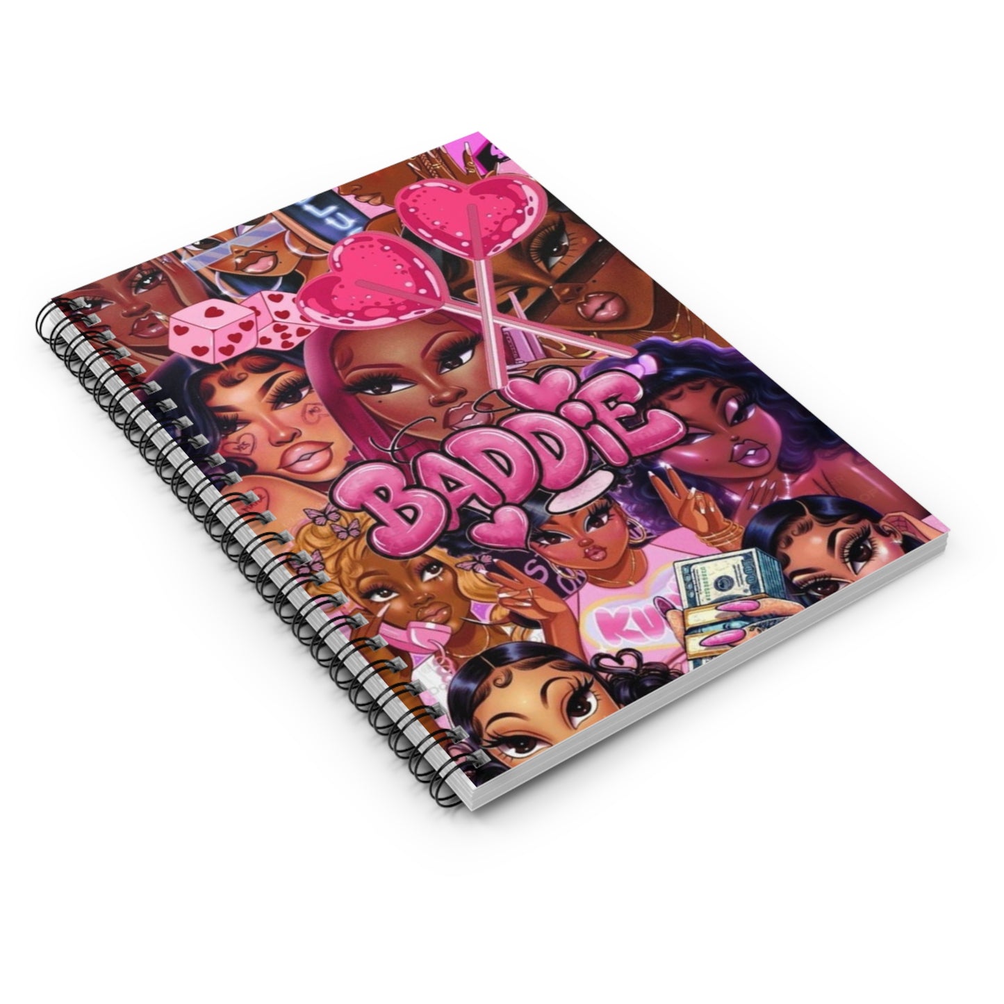 Baddie Spiral Notebook - Cute Ruled Journal for Creatives, Motivational Gift, School Supplies, Trendy Note-taking, Aesthetic Writing