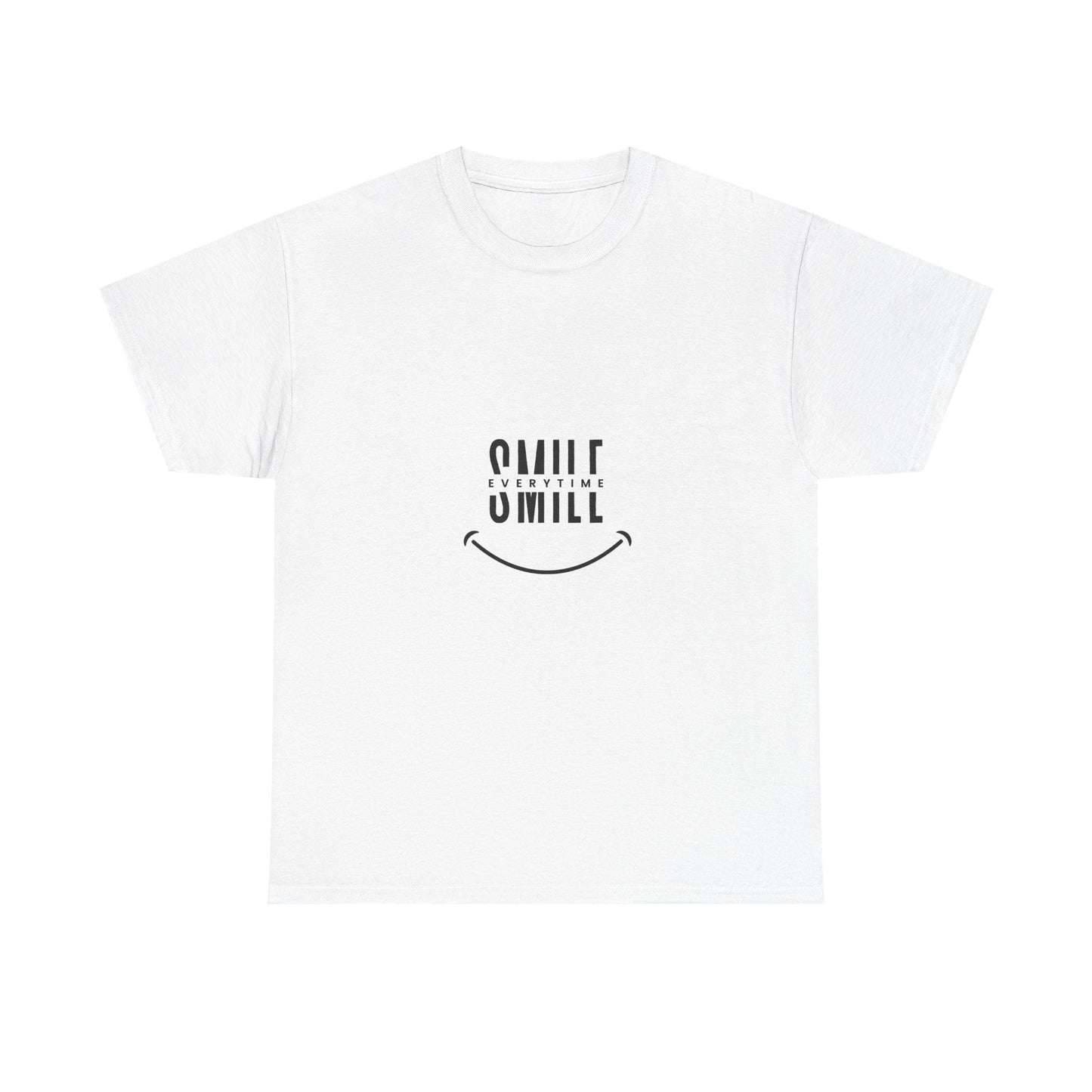 Smile Unisex Heavy Cotton Tee - Comfortable Everyday Wear, Motivational Gift, Casual Style, Positive Vibes, Perfect for Any Occasion