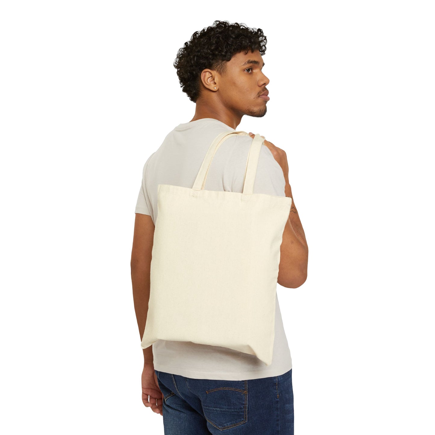 Artistic Cotton Canvas Tote Bag - Stylish Reusable Shopper, Gift for Art Lovers, Eco-Friendly Tote, Everyday Use, Unique Design