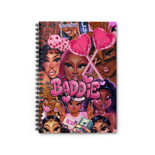 Baddie Spiral Notebook - Cute Ruled Journal for Creatives, Motivational Gift, School Supplies, Trendy Note-taking, Aesthetic Writing