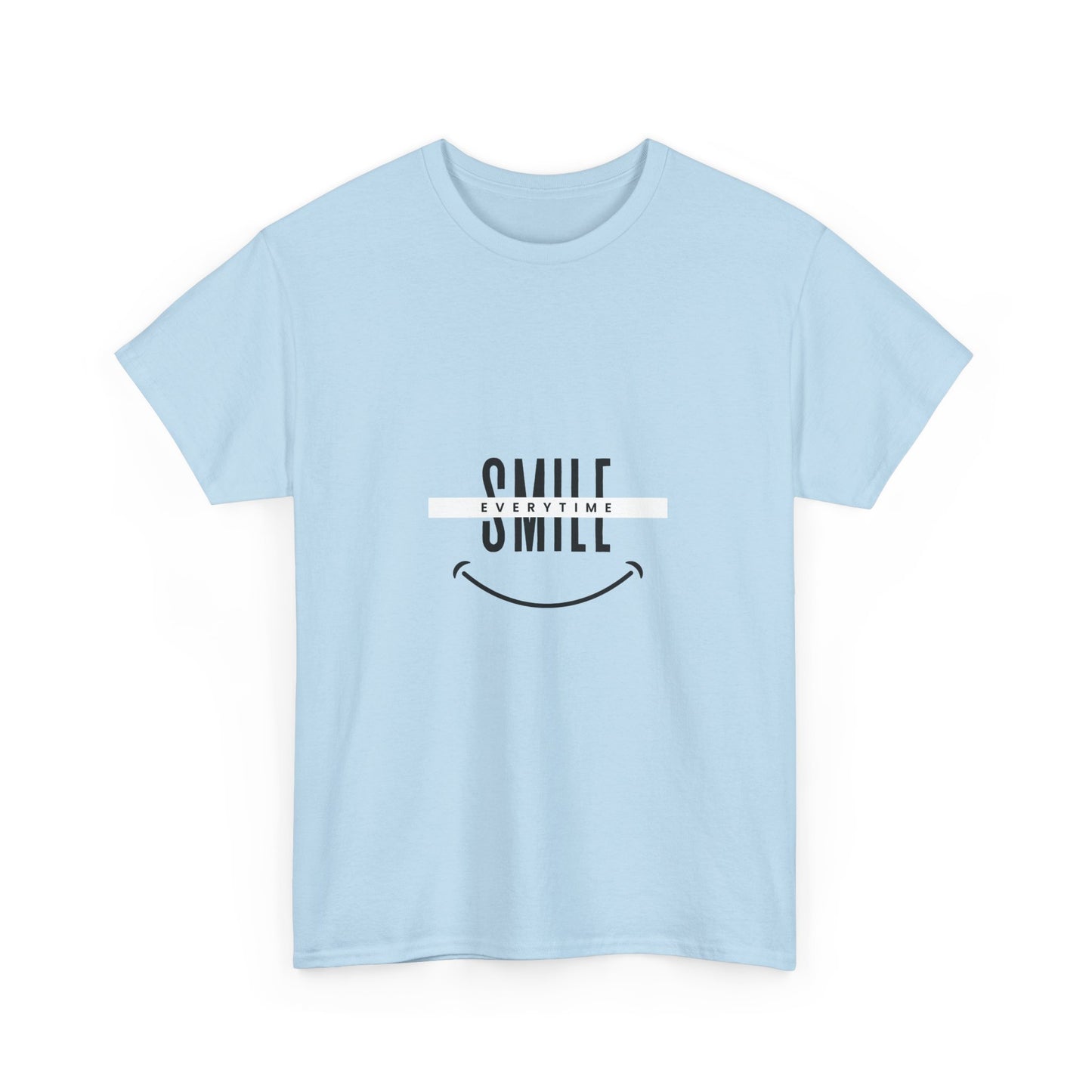 Smile Unisex Heavy Cotton Tee - Comfortable Everyday Wear, Motivational Gift, Casual Style, Positive Vibes, Perfect for Any Occasion