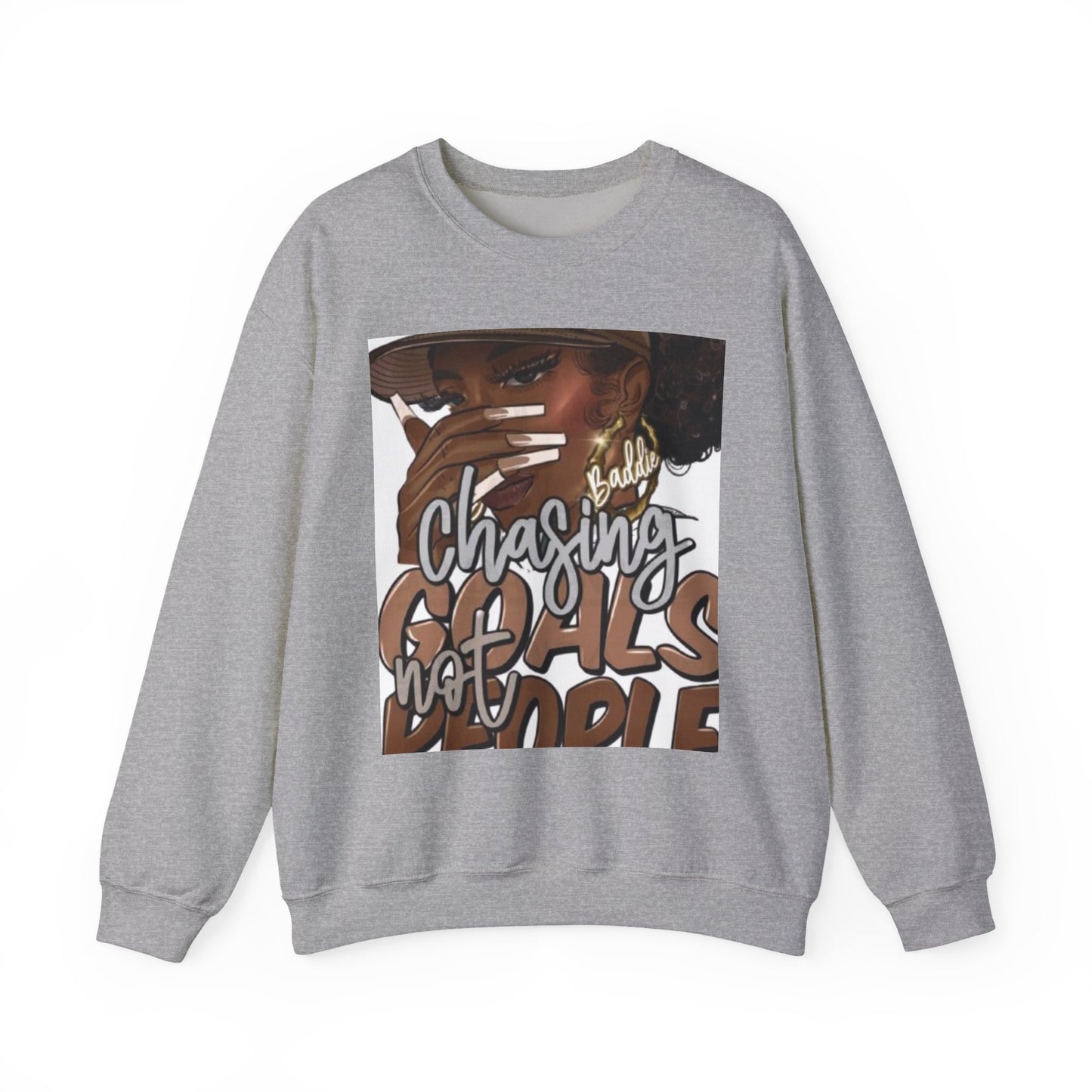 Chasing Goals Crewneck Sweatshirt, Motivational Apparel, Inspirational Gift, Unisex Casual Wear, Cozy Outfit