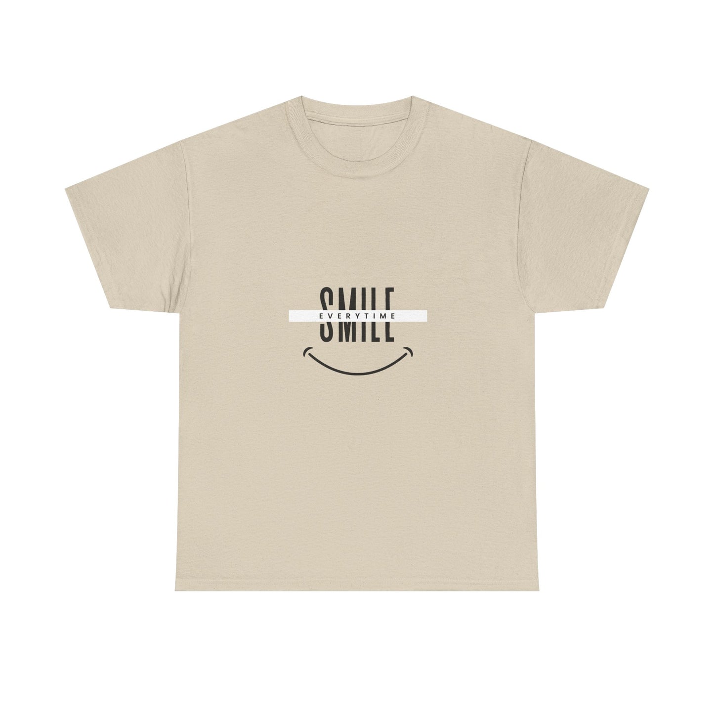 Smile Unisex Heavy Cotton Tee - Comfortable Everyday Wear, Motivational Gift, Casual Style, Positive Vibes, Perfect for Any Occasion