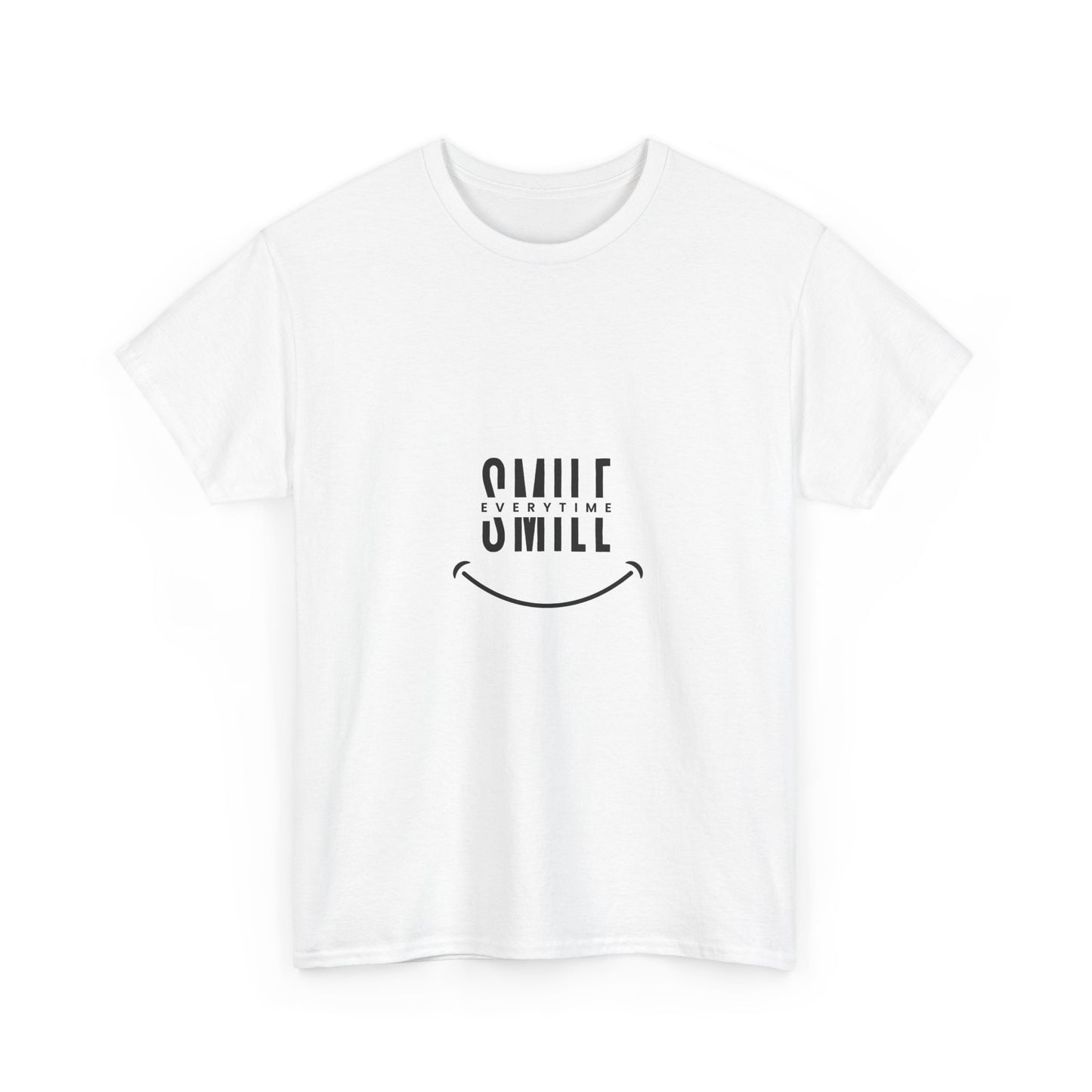 Smile Unisex Heavy Cotton Tee - Comfortable Everyday Wear, Motivational Gift, Casual Style, Positive Vibes, Perfect for Any Occasion