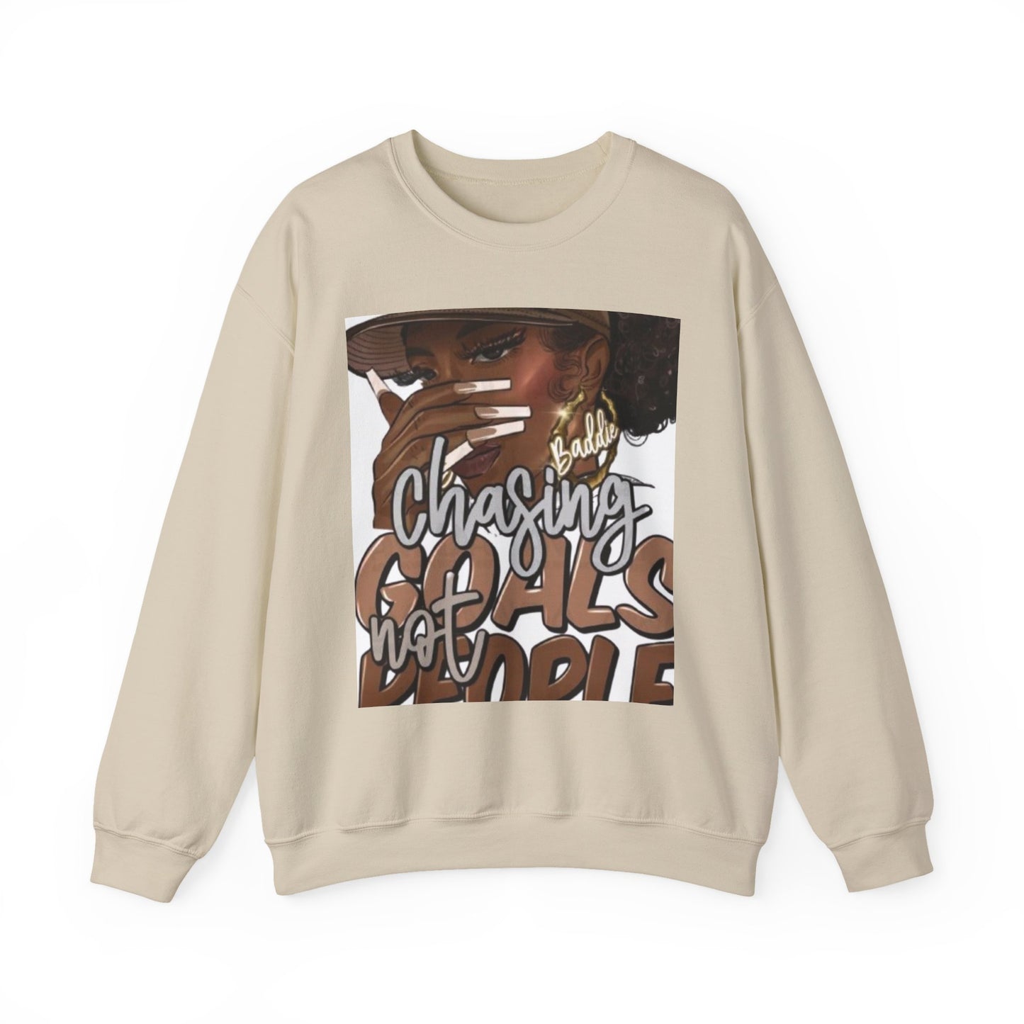 Chasing Goals Crewneck Sweatshirt, Motivational Apparel, Inspirational Gift, Unisex Casual Wear, Cozy Outfit